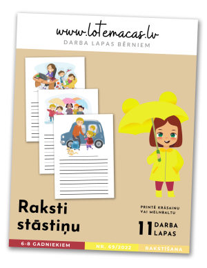Raksti stastiņu, 11 darba lapas, 6 - 8 gadus veciem bērniem