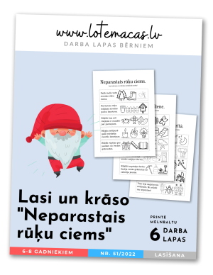 Lasi un krāso, 6 darba lapas, 6 - 8 gadus veciem bērniem