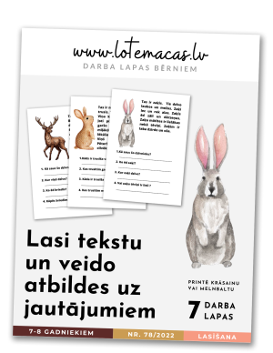 Lasi tekstu un veido atbildes uz jautājumiem, 7 darba lapas, 7 - 8 gadus veciem bērniem