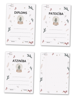 Diploms. Atzinība. Pateicība. Vēstuļu papīrs.